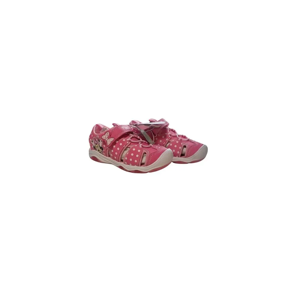 Disney Junior Minnie Mouse Light-Up Shoes Size 10 Pink Sneaker Sandal NWT